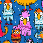 Colorful Chickens Wrapping Paper Rolls from The Curated Goose