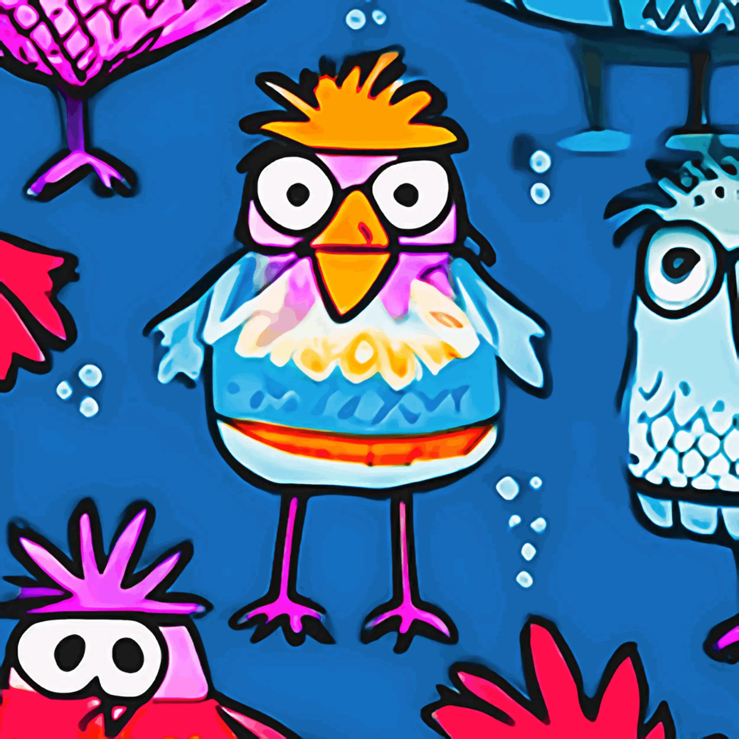Colorful Chickens Wrapping Paper Rolls from The Curated Goose