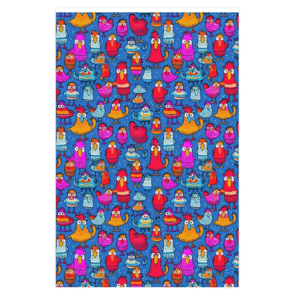 Colorful Chickens Wrapping Paper Rolls from The Curated Goose