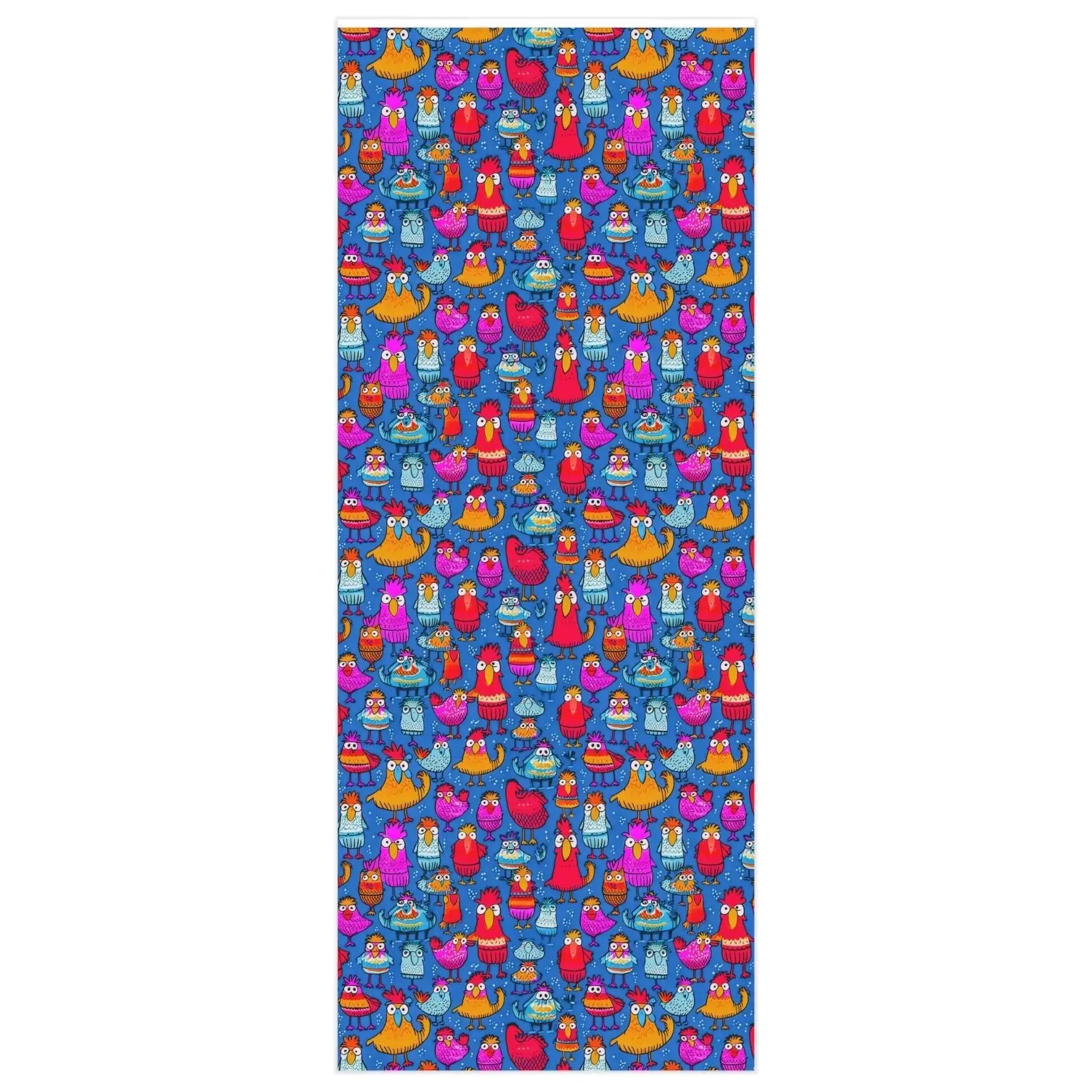 Colorful Chickens Wrapping Paper Rolls from The Curated Goose