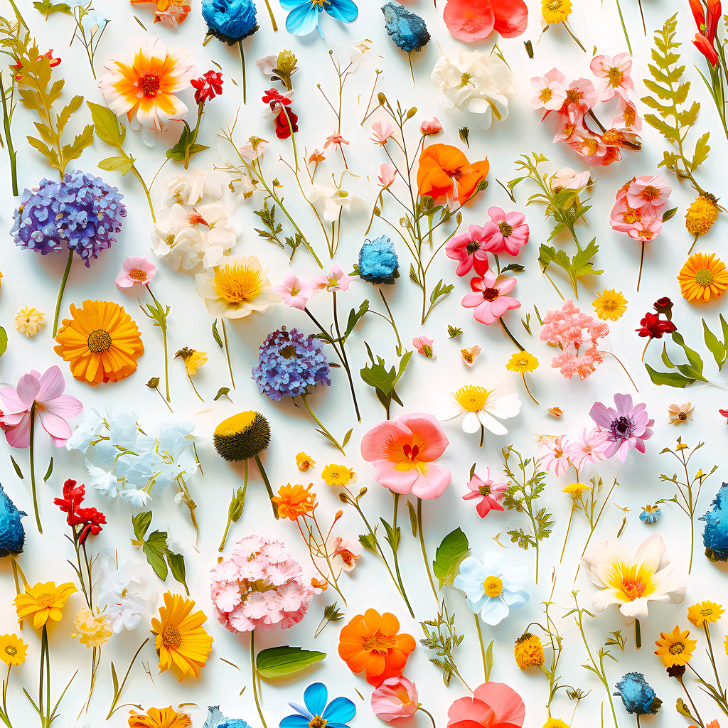 Colorful Flowers Wildflowers Floral Wrapping Paper Rolls