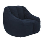 Comfy Bean Bag Chair with Memory Foam Filler – Tufted Soft Stuffed Bean Bag Sofa for Dorm, Apartment, or Living Room – Dark Blue