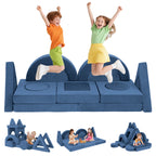 16 PCS Modular Kids Play Couch, Convertible Foam Toddler Sofa Bed with Washable Covers, Versatile Creative Fort Building Set for Boys Girls, Ideal for Playroom Bedroom