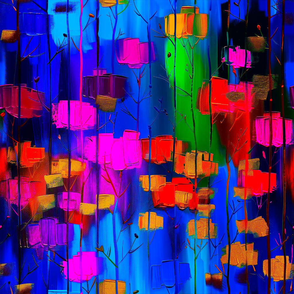 Abstract Canvas Art | Colorful Modern Lanterns