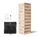 Tumbling Timber Toy 60 Blocks Giant Tumble Tower Blocks Game Pine Wood Bag