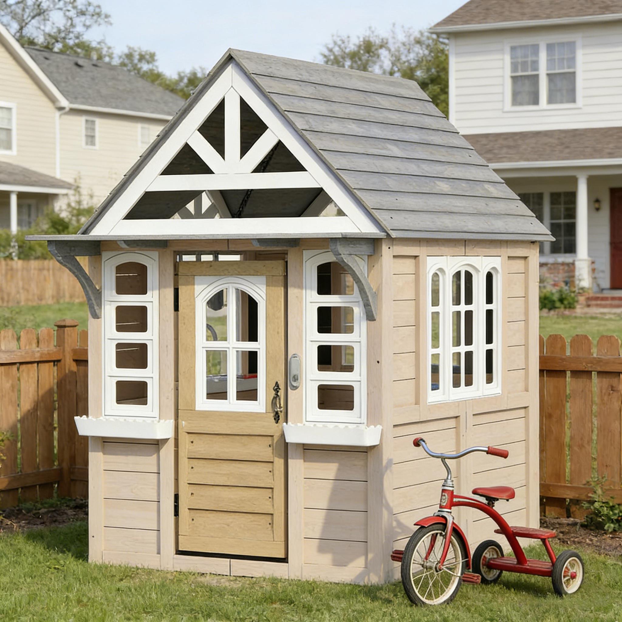 Robust Wooden Playhouse,Outdoor Playhouse