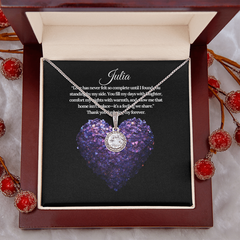 Custom Name Luxury Gold Eternal Hope Pendant Necklace with LED Box & Personalized Name Message Card– The Perfect Valentine's Day Gift