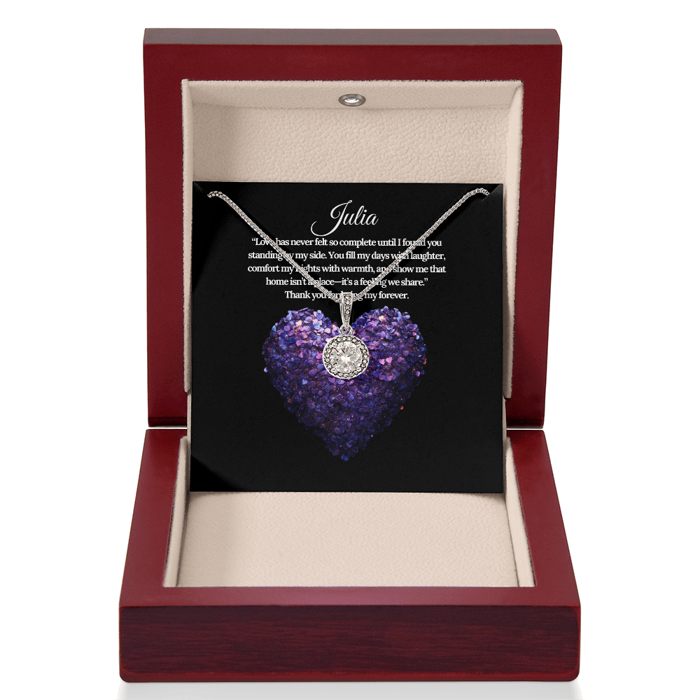 Custom Name Luxury Gold Eternal Hope Pendant Necklace with LED Box & Personalized Name Message Card– The Perfect Valentine's Day Gift