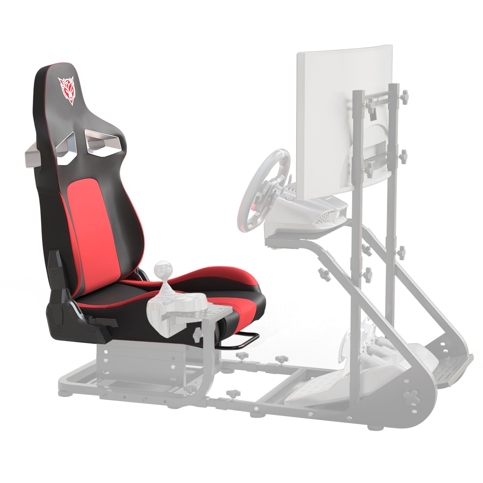 Universal PVC Bucket Style Reclinable Sport PU Leather Simulator Racing Seat with Adjustable Lock Slide