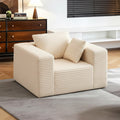 Boneless Sofa Chair, No Assembly Couch in a Box Memory Foam Mini Cloud Reading Chair with Throw Pillow for Living Room Bedroom Playroom