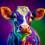 Faux Suede Pillow | Purple Cow Maximalist Decor Throw Pillow