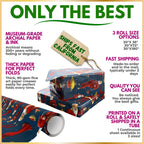 Festive Inclusive Santa in Dress Wrapping Paper Rolls for Holidays
