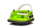 Bumper Car Green 12V Ride On For Kids 1.5-5 Years Old Remote 360 Spin 2WD Led