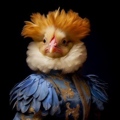 Victorian Royal Chicken Portrait | Canvas Gallery Wrap from The Curated Goose