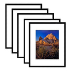 Picture Frame PVC Black Frame 18.3W*3.1D*21.3H / 11LB Wall Mount Display , Pack of 5