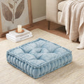 1 Piece 20x20' Poly Chenille Square Floor Pillow Cushion,Aqua