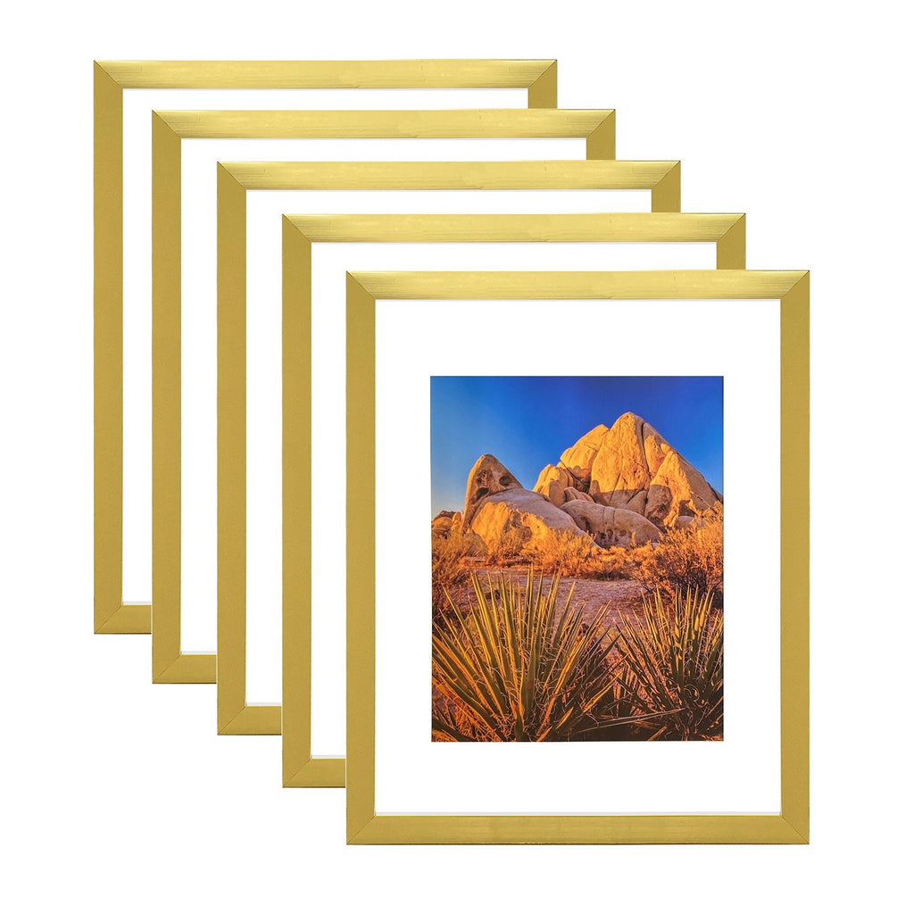 Picture Frame PVC Gold  Frame 13.4W*3.1D*16.4H /6.4LB Wall Mount Display , Pack of 5