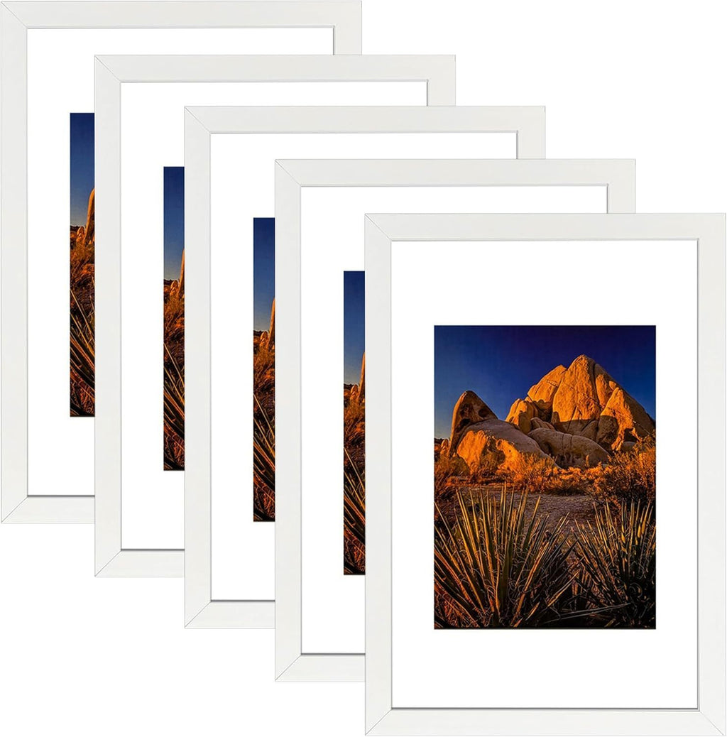 Picture Frame PVC White Frame 13.4W*3.1D*19.3H / 7.48LB Wall Mount Display , Pack of 5
