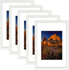 Picture Frame PVC White Frame 13.4W*3.1D*19.3H / 7.48LB Wall Mount Display , Pack of 5