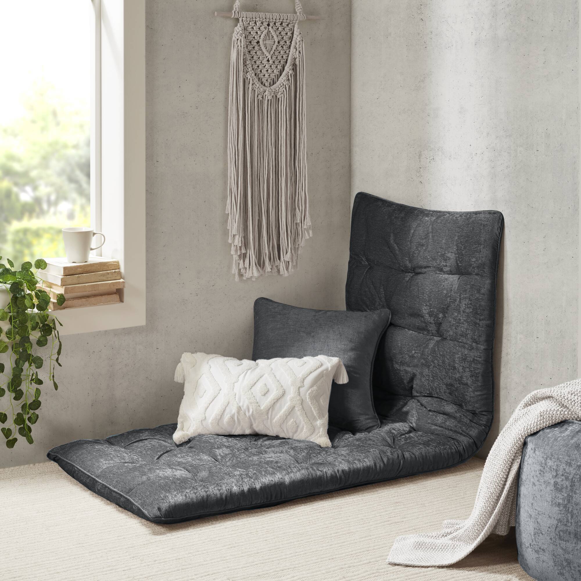 Poly Chenille Lounge Floor Pillow Cushion-27' x 74'