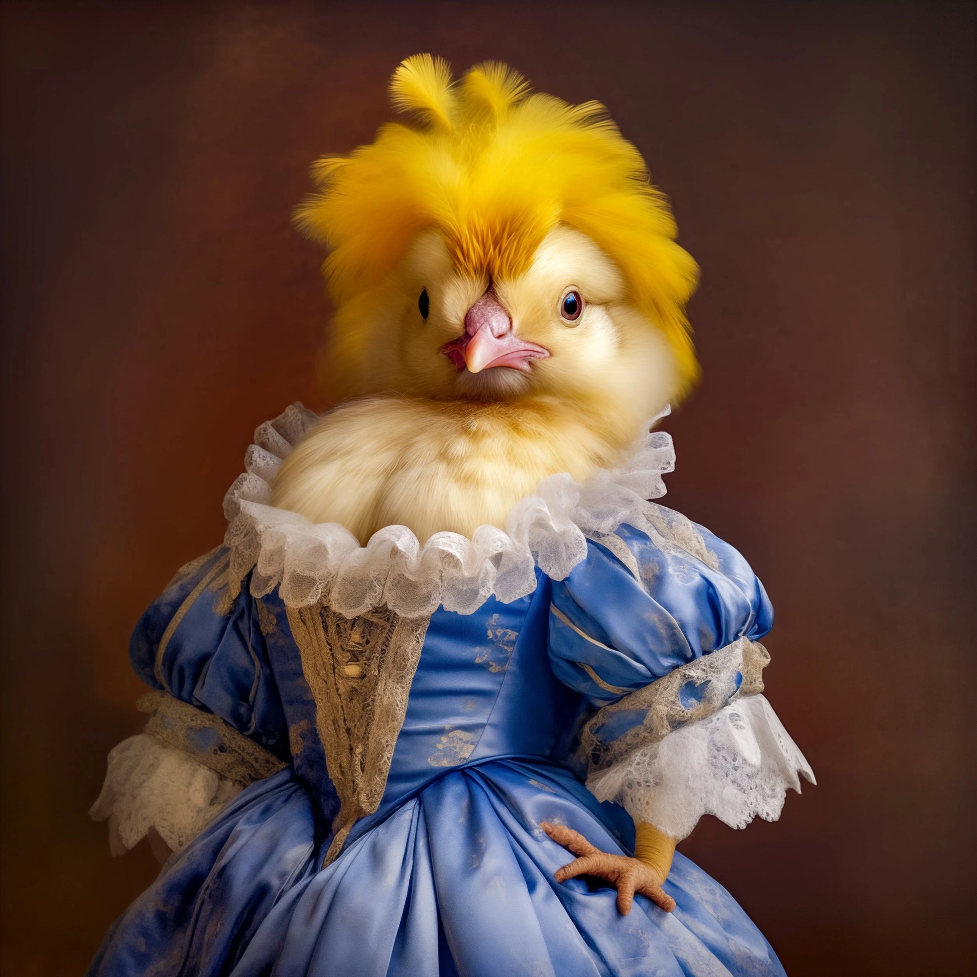 Victorian Chicken Portrait |  Canvas from The Curated Goose