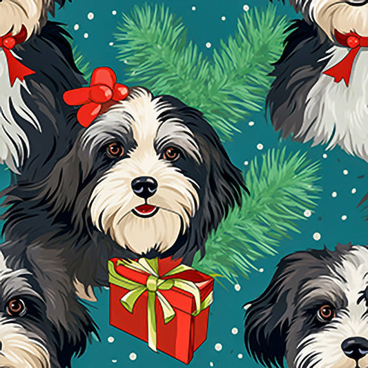 Havanese Dog Holiday Wrapping Paper Rolls - 3 Size Options from The Curated Goose