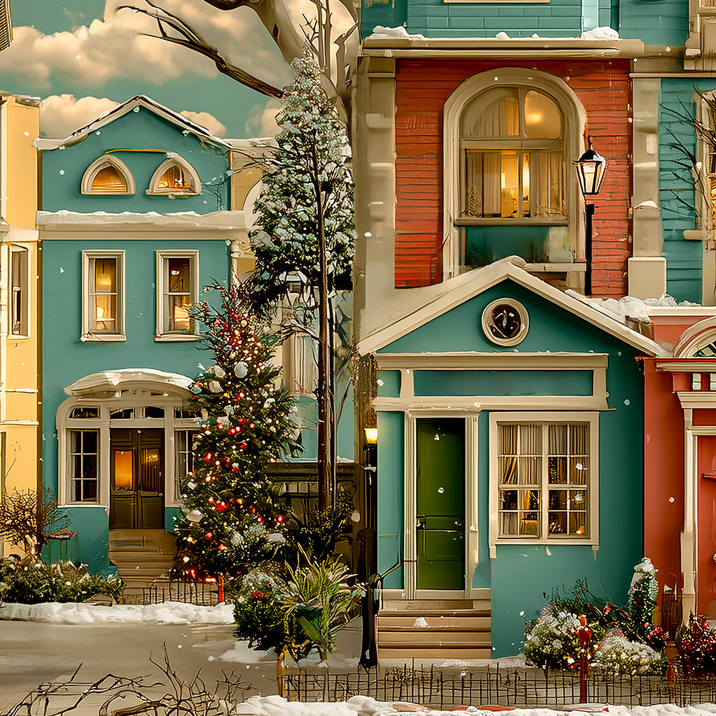 New Victorian Town Christmas Holiday Wrapping Paper Rolls