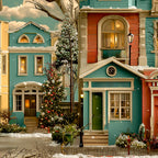 New Victorian Town Christmas Holiday Wrapping Paper Rolls