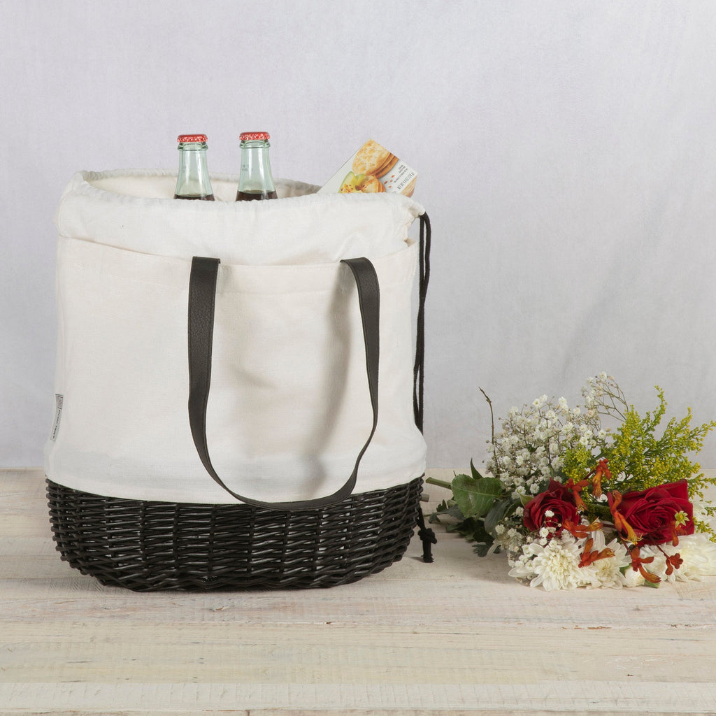 Coronado Canvas and Willow Basket Tote