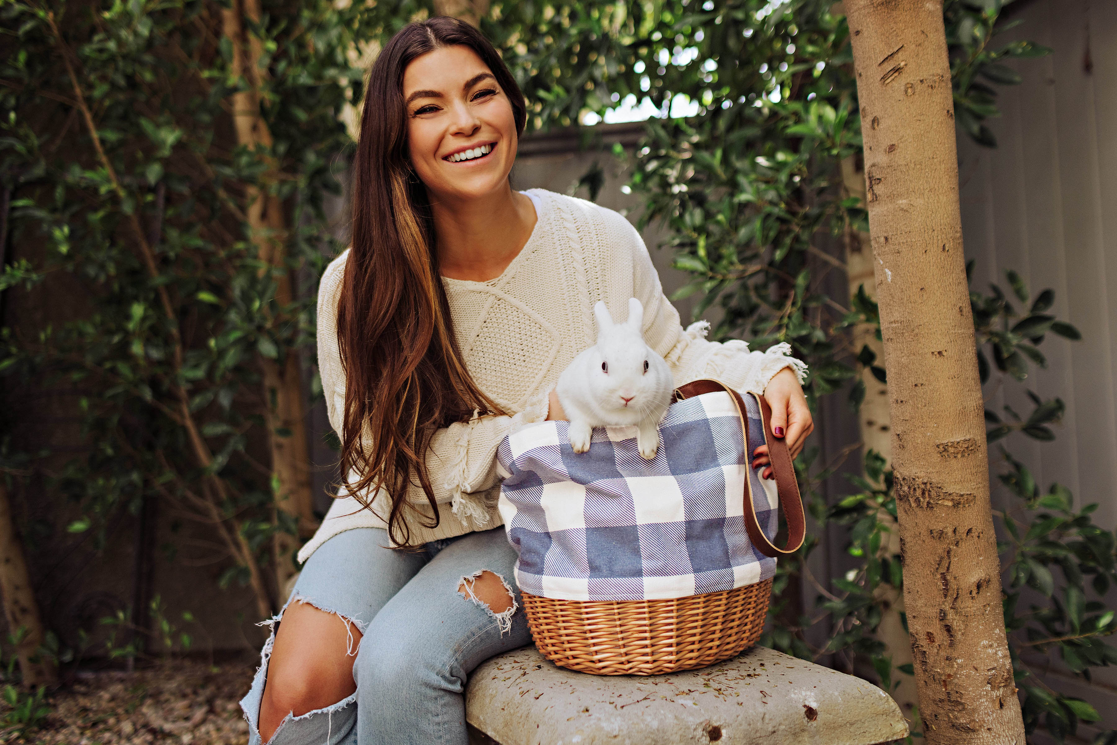 Coronado Canvas and Willow Basket Tote
