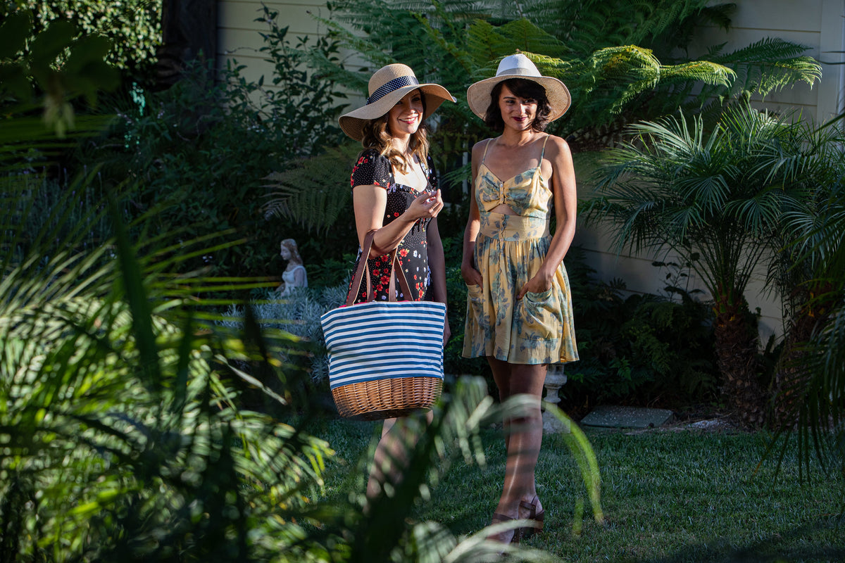 Coronado Canvas and Willow Basket Tote