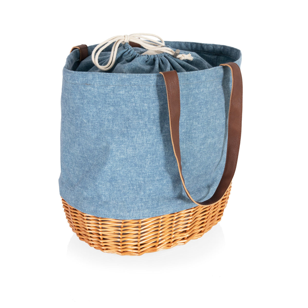 Coronado Canvas and Willow Basket Tote