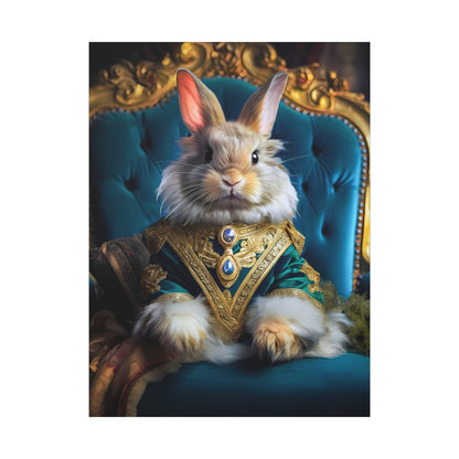 Rabbit Royalty Portrait | Canvas Wall Art Print