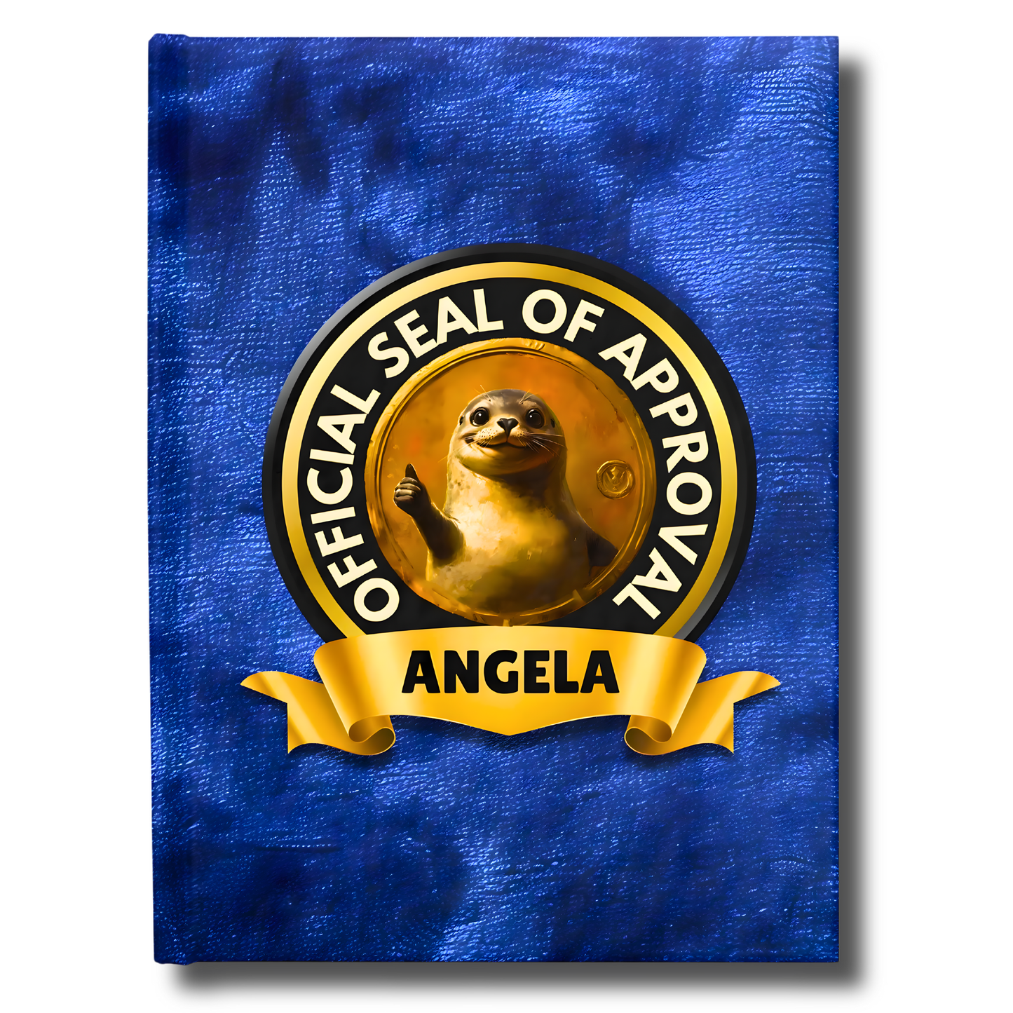 Custom Name "Seal of Approval" Funny Pun Journal | Personalized Hardcover Notebook