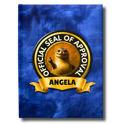 Custom Name "Seal of Approval" Funny Pun Journal | Personalized Hardcover Notebook