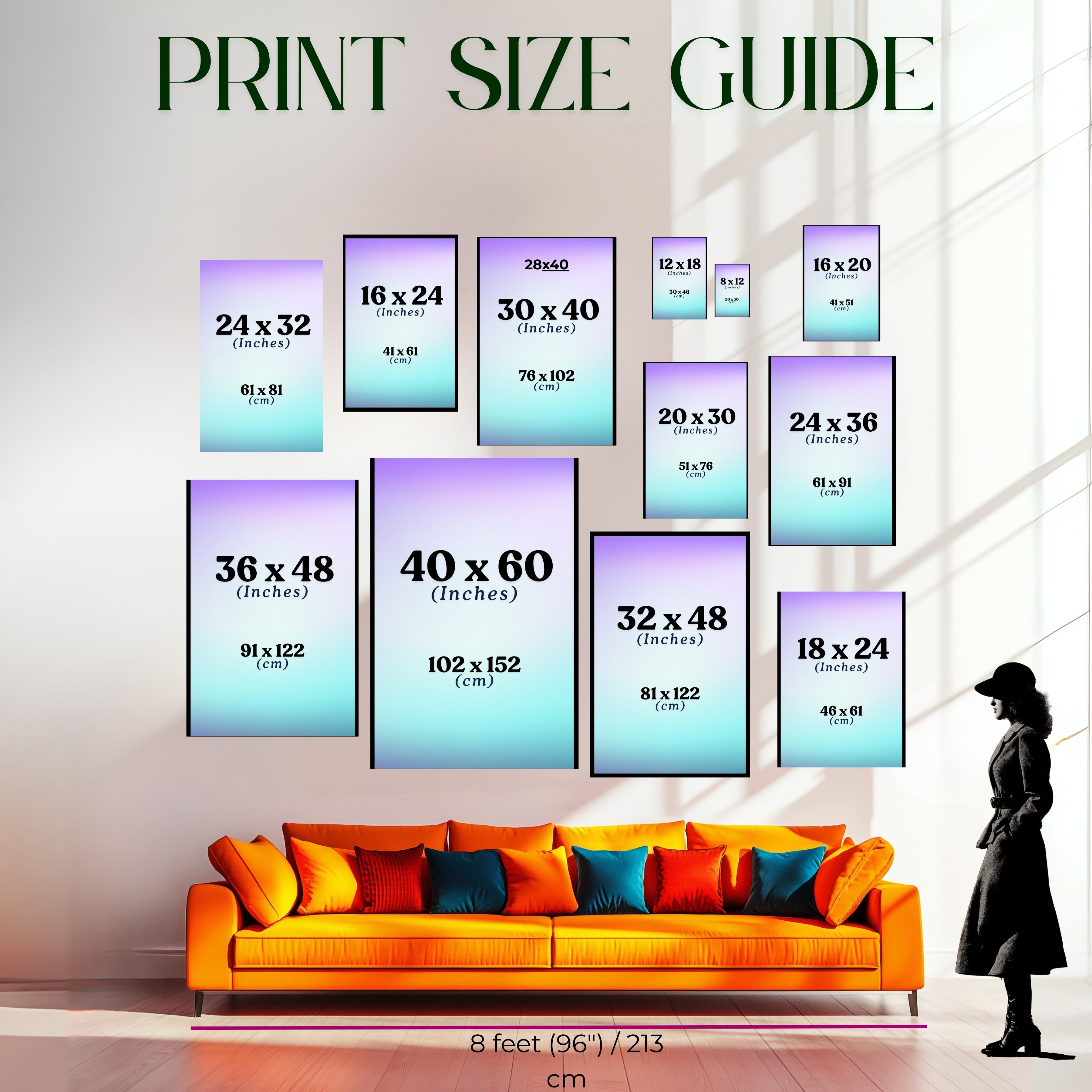 Abstract Canvas Art | Colorful Modern Lanterns