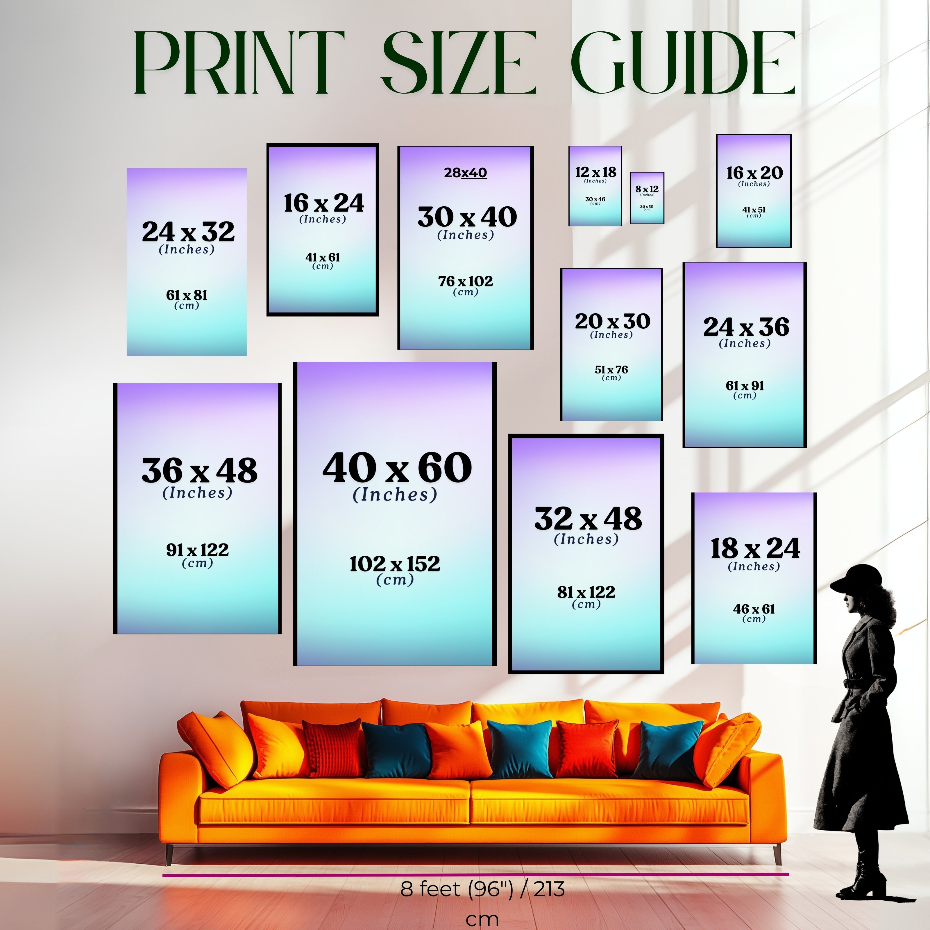 Colorful Canvas Art Print, Modern Abstract Wall Decor