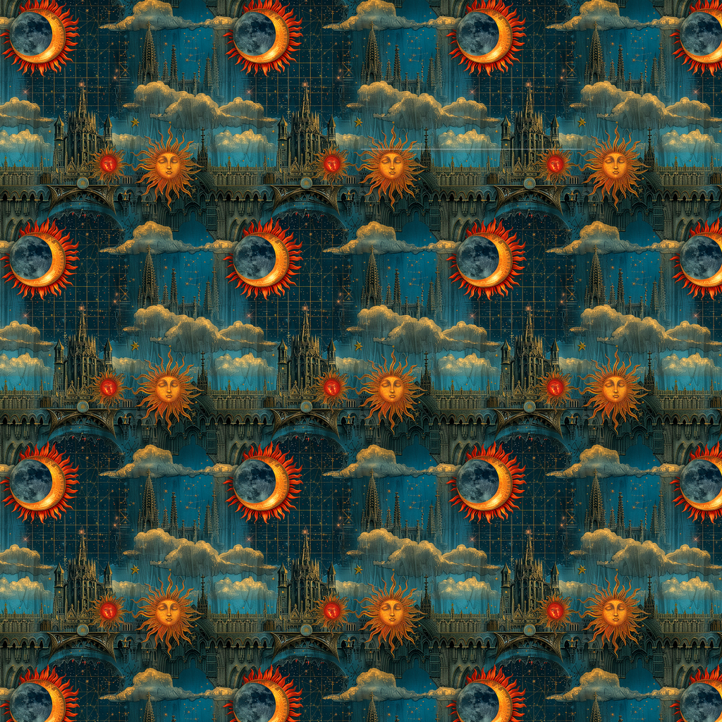 Celestial Sun and Moon Wrapping Paper: Ethereal Gift Wrap