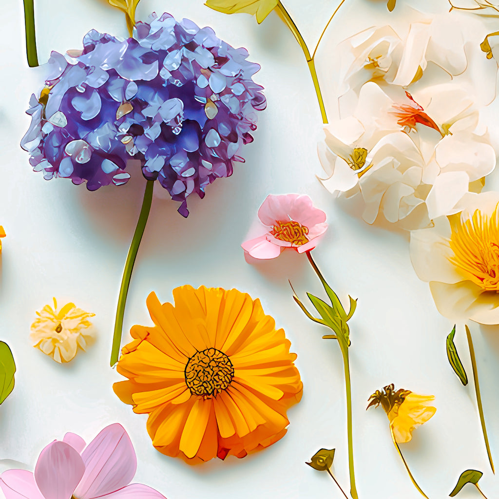 Colorful Flowers Wildflowers Floral Wrapping Paper Rolls