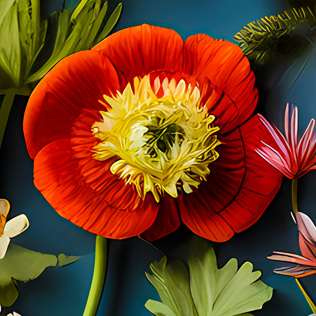 Stunning Wildflowers Wrapping Paper Rolls: Colorful Wildflowers, Vibrant Floral Print