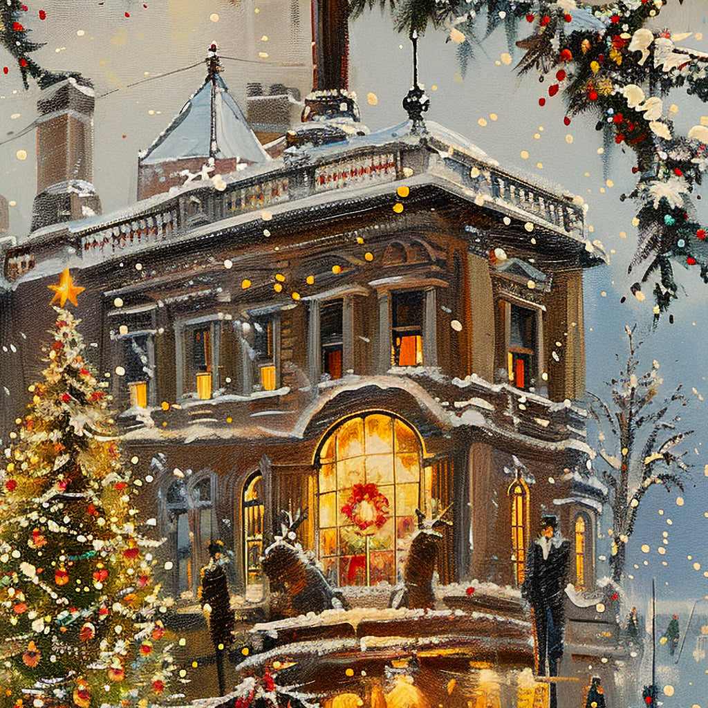 Snowy London Big Ben Wrapping Paper: Victorian Winter Gift Wrap