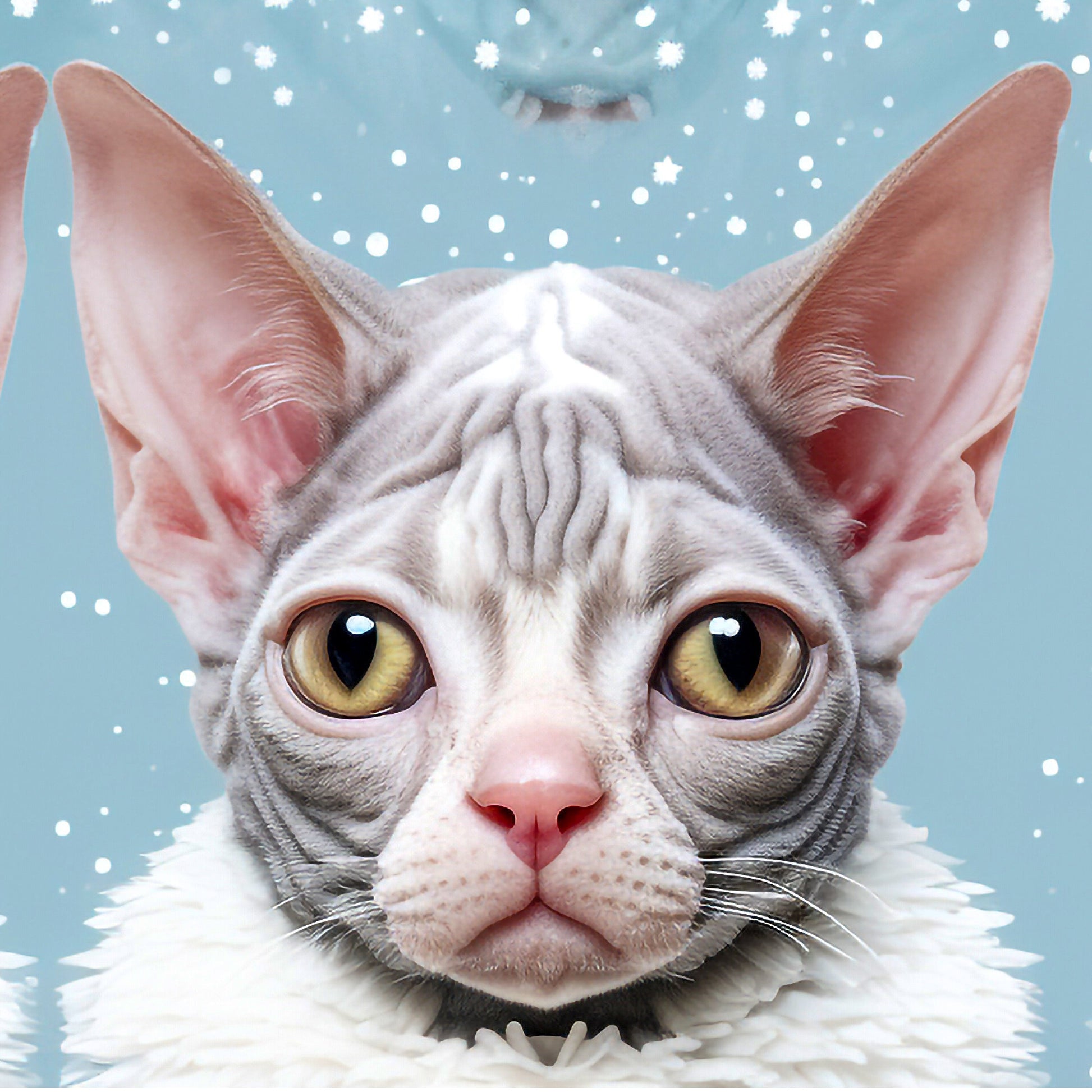 Sphinx Cat Holiday Wrapping Paper Rolls from The Curated Goose