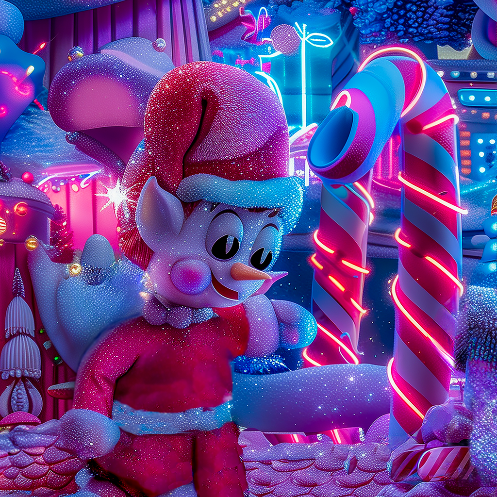 Santa’s Workshop Wonderland Wrapping Paper – A Magical and Glittery Journey to the North Pole