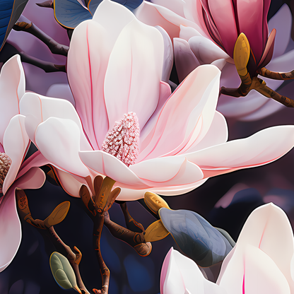 Magnolia Blossoms Wrapping Paper Rolls – Timeless Beauty for Every Occasion