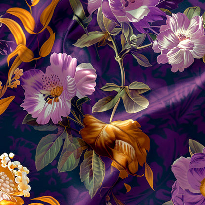 Draped in Elegance Wrapping Paper Rolls – Luxurious Purple & Gold for All Occasions