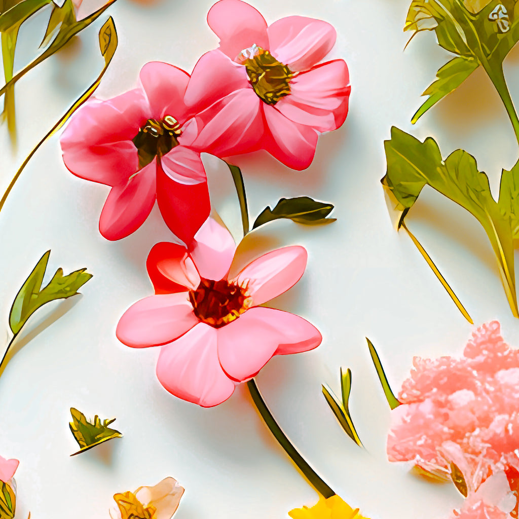 Colorful Flowers Wildflowers Floral Wrapping Paper Rolls