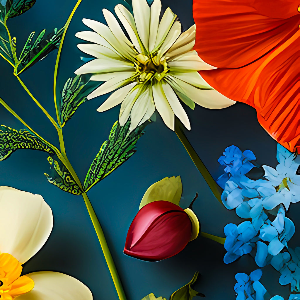 Stunning Wildflowers Wrapping Paper Rolls: Colorful Wildflowers, Vibrant Floral Print