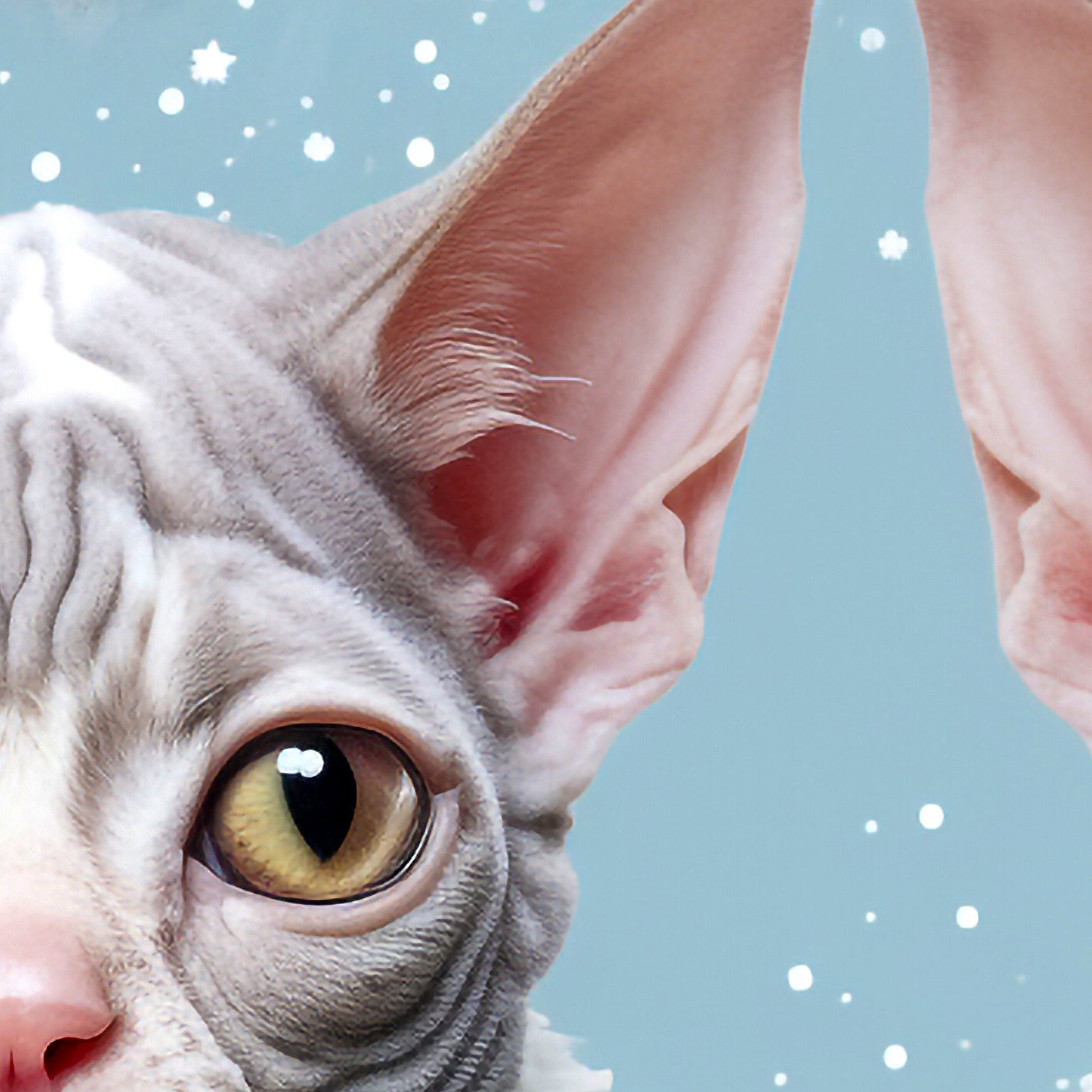 Sphinx Cat Holiday Wrapping Paper Rolls from The Curated Goose