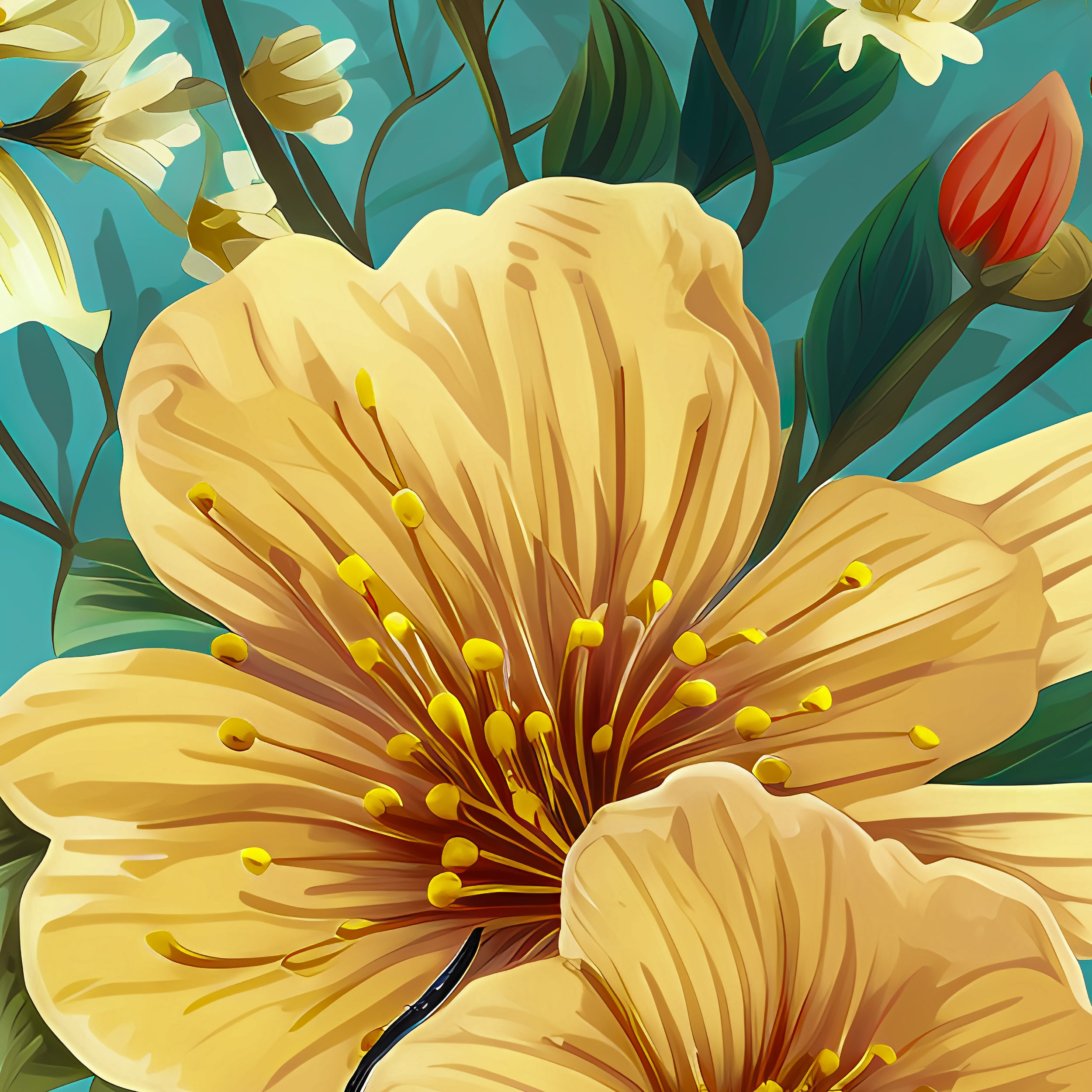 Bees and Flowers Wrapping Paper Rolls from The Curated Goose