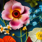 Stunning Wildflowers Wrapping Paper Rolls: Colorful Wildflowers, Vibrant Floral Print